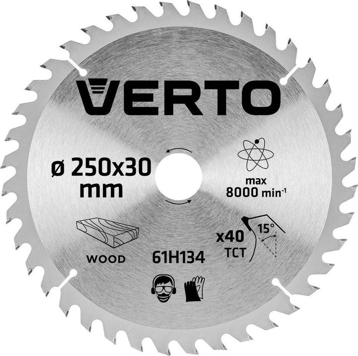 Actual product image Verto Circular saw 250x30mm 40Z 61H134