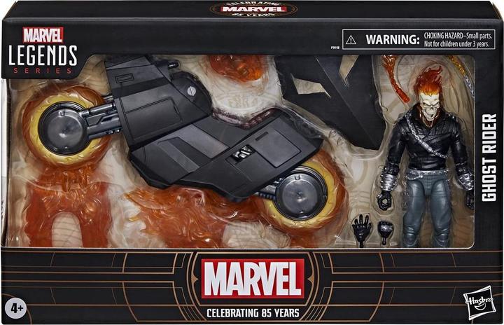 Produktbild Hasbro Marvel 85th Anniversary Marvel Legends Actionfigur mit Fahrzeug Ghost Rider 15 cm