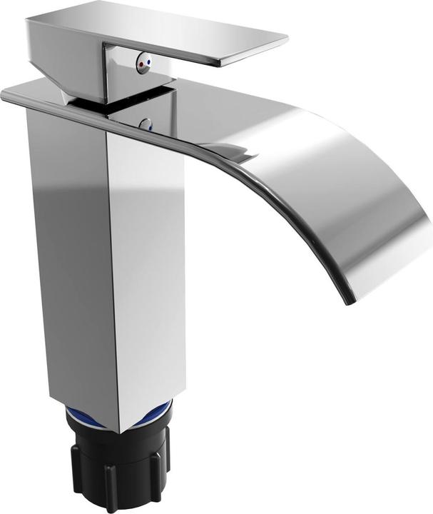 Emke Waterfall Basin Mixer Tap, Water-Saving Bathroom Faucet, Chrome