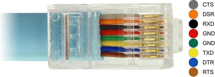 Actual product image Delock RS-232 to RJ-45 console cable (1 m, Flat ribbon cables)