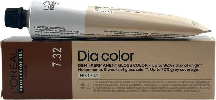 Image du produit L'Oréal Professionnel L'Oréal DIA Color 7.32 Mittelblond Gold Irisé 60 ml (Or, Blond)