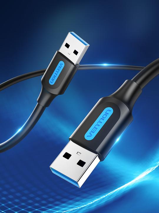 Actual product image Vention USB 3.0 cable CONBH 2m Black PVC (2 m, USB 3.2 Gen 1)
