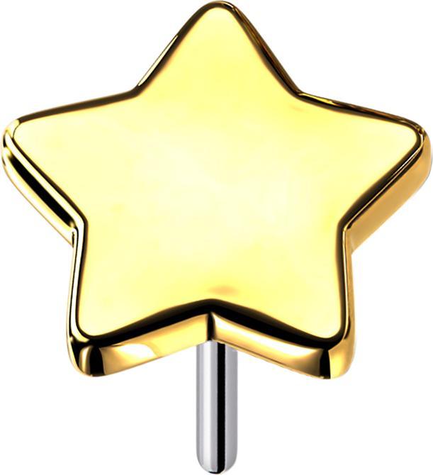 Star Piercing Threadless Stern vergoldet (Titan G23, ohne Messing)