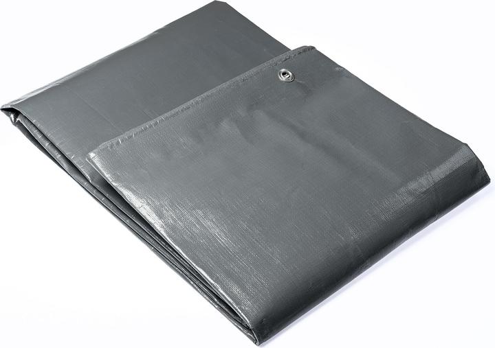Mehr Garten Bâche polyvalente en PE imperméable et résistante aux UV de jardin, couleur : gris, 260 g/m² - avec