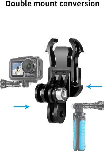 Produktbild Telesin Dual GoPro-Style 3-Prong Buckle Mount (Black) (Xiaomi yi, DJI Osmo Action)