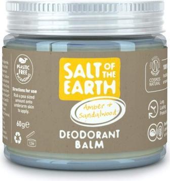 Actual product image Salt Of The Earth Salt-Of-The-Earth - Deodorant Balm ( amber and sandalwood ) - Natural mineral deodorant - 60.0g