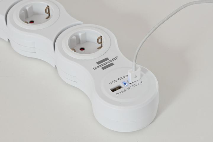 Image du produit Brennenstuhl Vario Power (7 x, USB-A, CEE 7/3, 1.40 m)