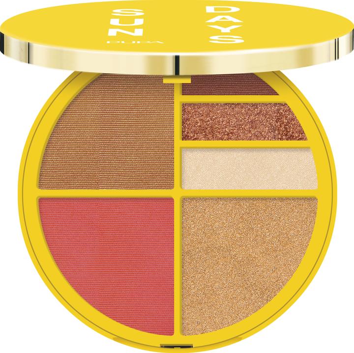 Actual product image Pupa Milano Sun Day Face & Eyes Palette Waterproof Sunset (Sunset)
