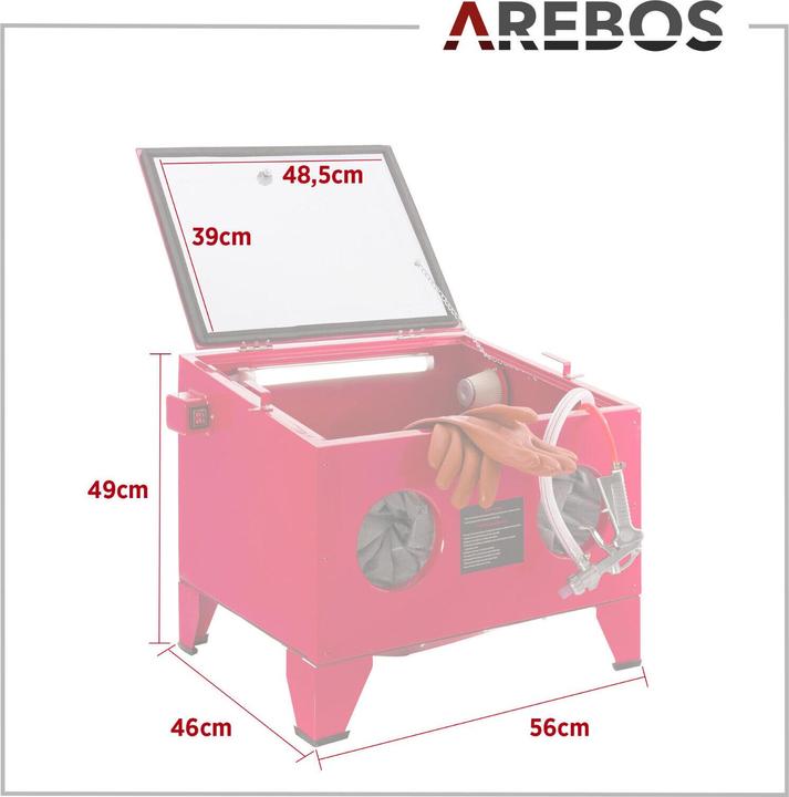 Actual product image Arebos Sandblasting cabin