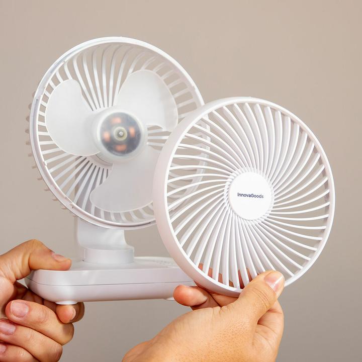 Productafbeelding InnovaGoods Oplaadbare bureauventilator Fanrec Ø5,4" 3600 mAh / 13,3 W (40 dB)