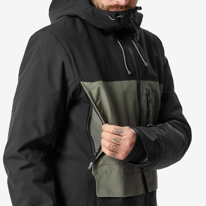 Produktbild Dreamscape Snowboardjacke Herren Skijacke - SNB 500 Ziprotect khaki/schwarz (M)