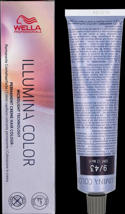 Actual product image Wella Illumina Color (9/43 light blonde red-gold)