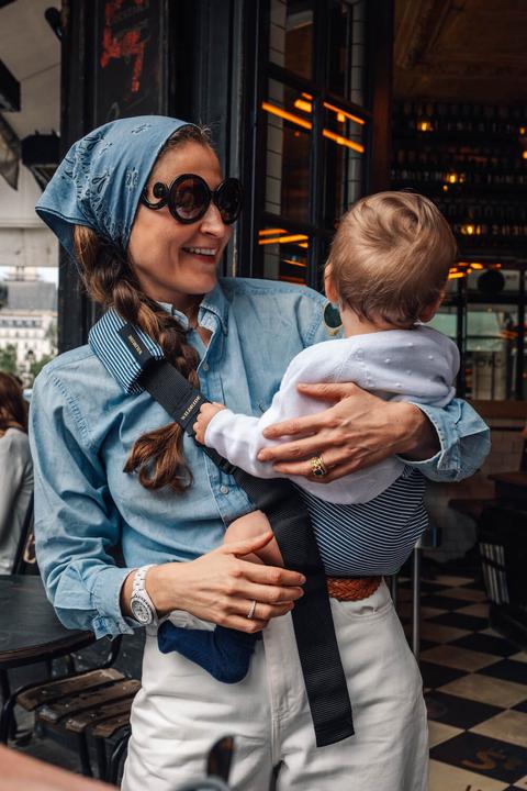 Actual product image Wildride Stripe child carrier (hip carrier)