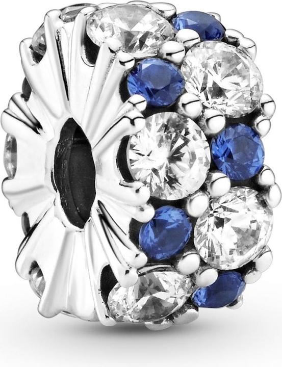 Pandora Klares & Blaues Funkeln Clip (Sterling Silber 925, Mit Stein(en))