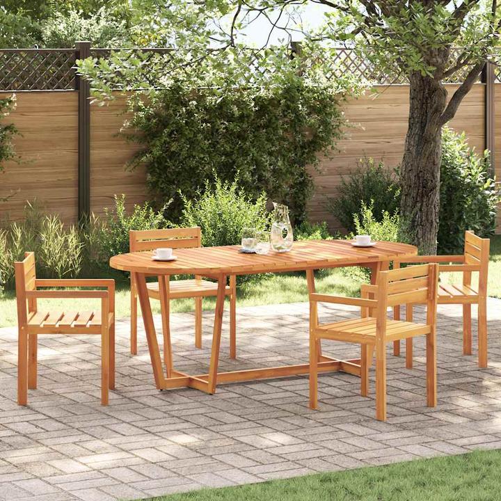 Produktbild VidaXL Garten-Esstisch Oval 200x90x75 cm Massivholz Akazie (200 cm)