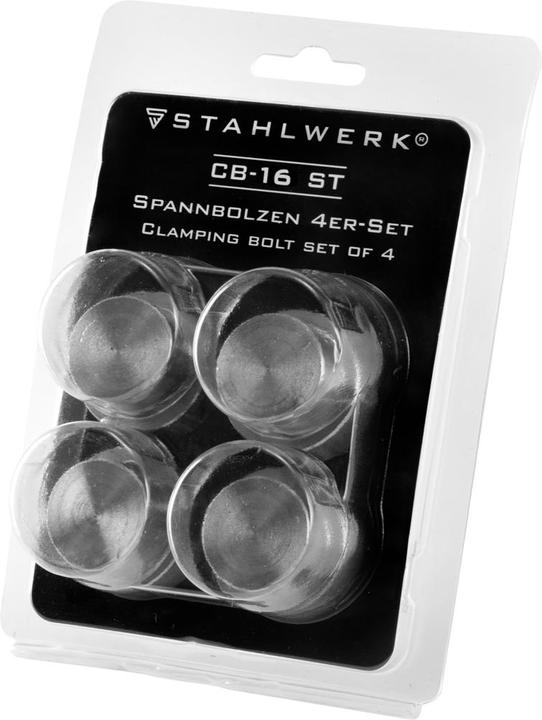 Produktbild Stahlwerk Spannbolzen D16 mm für Schweisstische und Lochplatten 4er Set (Metall)