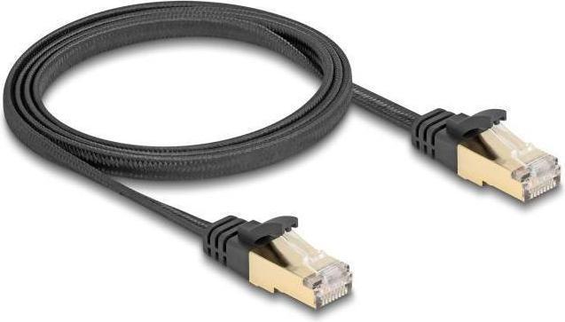 Immagine prodotto Delock Cavo di rete RJ45 a nastro piatto con guaina intrecciata Cat.6 (S/FTP, CAT6a, 1 m)