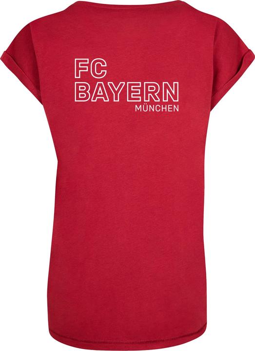 Actual product image FC Bayern München Ladies Mia San Mia B/W Extended Shoulder Tee - 115371 (S)