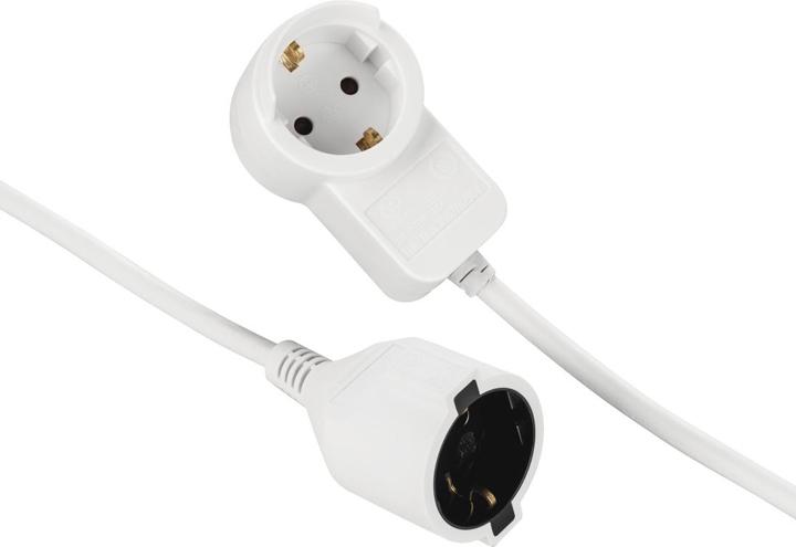 Productafbeelding Hama Beschermcontactverlengkabel Powerplug extra contactdoos, 3,0 m, wit (3 m)