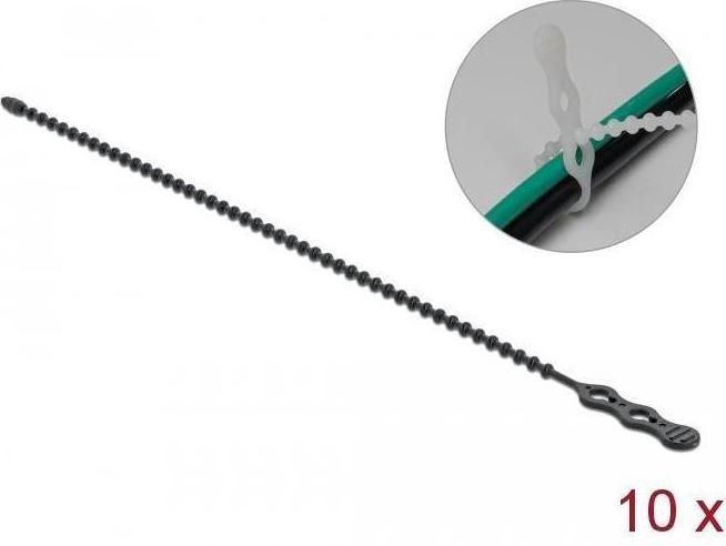 Produktbild Delock Kabelbinder 210 x 4.5 mm Polyamid, Schwarz, 10 Stk. (Knotenband, 210 mm, 10 Stk.)