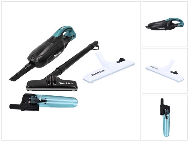 Actual product image Makita DCL 182 ZB cordless hoover 18 V black + cyclone separator attachment + reversible floor nozzle - oh