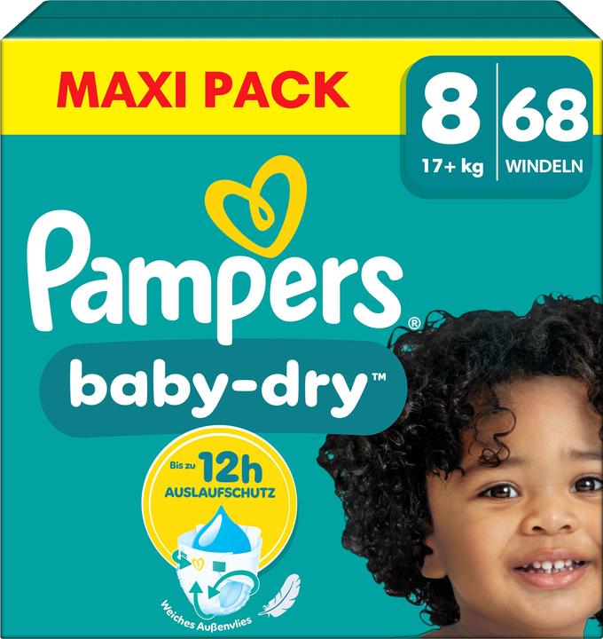 Actual product image Pampers Baby-Dry (Size 8, Half month box, 68 Piece)