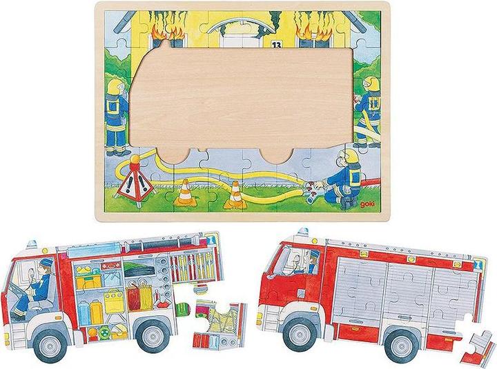 Produktbild Goki Kleinkinder Puzzle Feuerwehreinsatz (60 Teile)