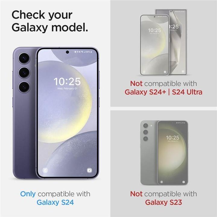 Produktbild Spigen Glas.TR Sam S24 S921 "EZ FIT" 2szt. szkło hartowane AGL07440 (2 Stück, Samsung Galaxy S24)
