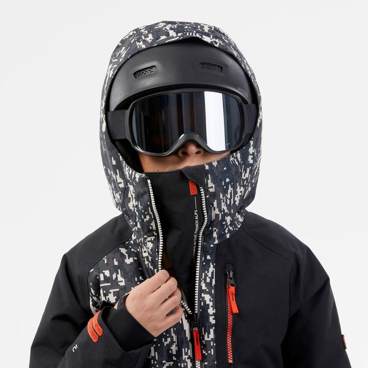 Produktbild Wedze Snowboardjacke Kinder - SNB 500 Camouflage schwarz (128)