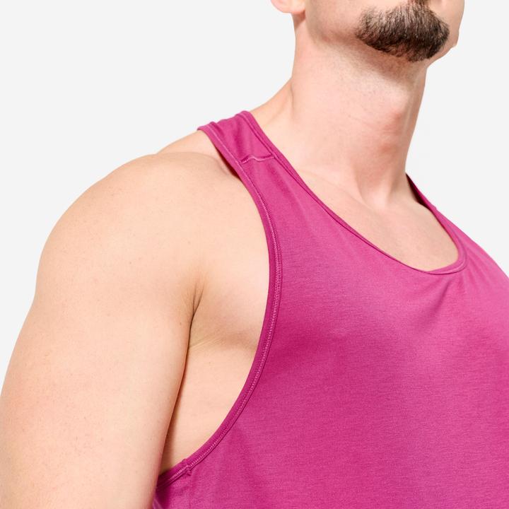 Actual product image Domyos Tank Top Stringer Herren Schwimmerrücken - lila (L)
