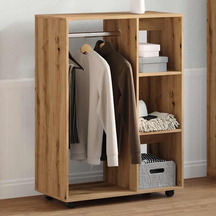 Produktbild VidaXL Kleiderständer Artisan-Eiche 80x40x110 cm Holzwerkstoff