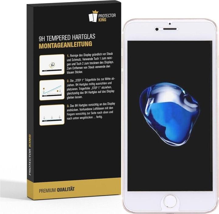 Actual product image Protectorking 3x Genuine Tempered 9H armoured glass matt anti-reflective (1 Piece, Apple iPhone 7 Plus)