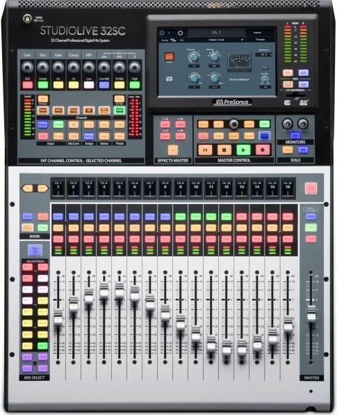 PreSonus StudioLive 32SC mixing console, design: console form (Studio- and Livemixer)