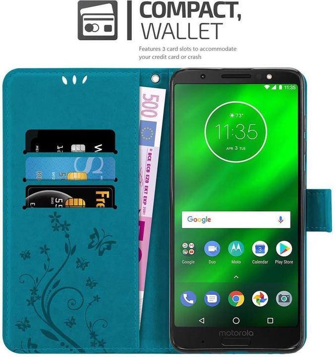 Immagine prodotto Cadorabo Copertina del libro di fiori (Motorola Moto G6 Plus)