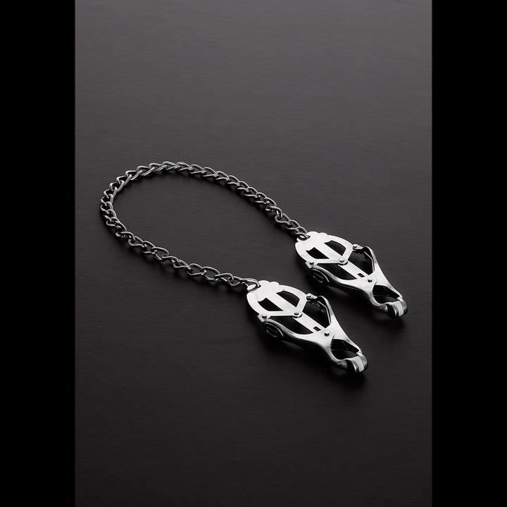 Actual product image Steel Clover Nipple Clamp with Chain