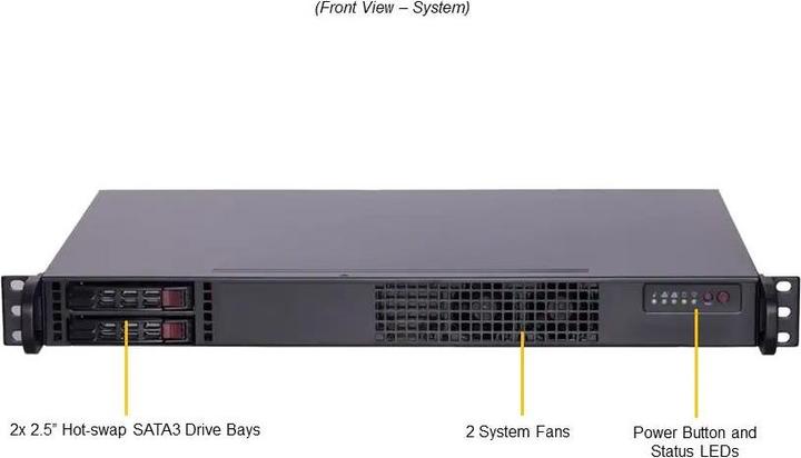 Produktbild Ernitec 1U Mini Server - Intel Core i3 (Intel Core i3, 8 GB, Rack Server)