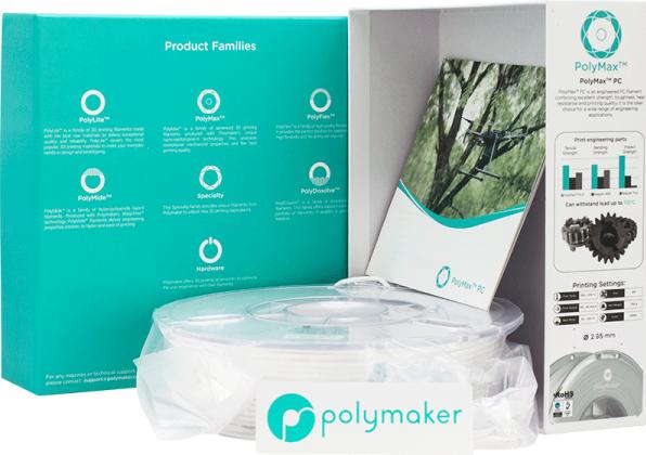 Image du produit Polymaker Filament PCMax™ (PC, 2.85 mm, 750 g, Blanc)