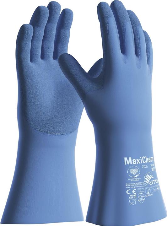 ATG MaxiChem Chemikalien Schutzhandschuhe Arbeitshandschuhe hellblau Grösse 9 (9)