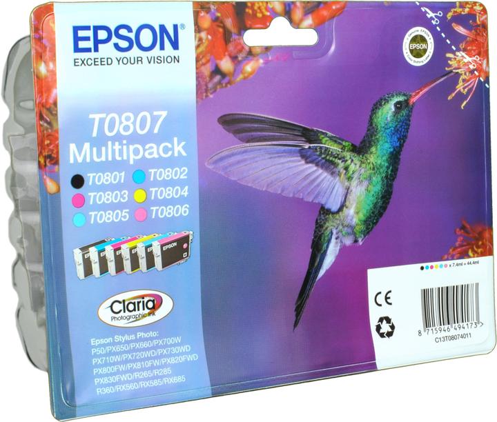 Actual product image Epson T0807 Claria Photographic (M, FC, C, Y, LC, LM)