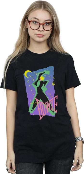 Immagine prodotto David Bowie Moonlight Dance Boyfriend Fit Maglietta Ampia Donna (M)