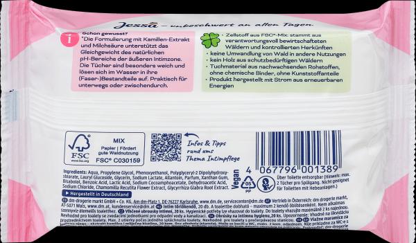 Image du produit dm Jessa Lingettes de soins intimes (Lingettes intimes)
