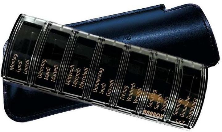 Produktbild Anabox Medidispenser 7 Tage Lederetui schwarz
