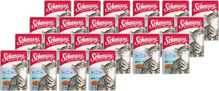 Actual product image Schmusy Wet food Ragout Salmon Sauce, 22 x 100 g (Adult, 22 pcs., 1470 g)