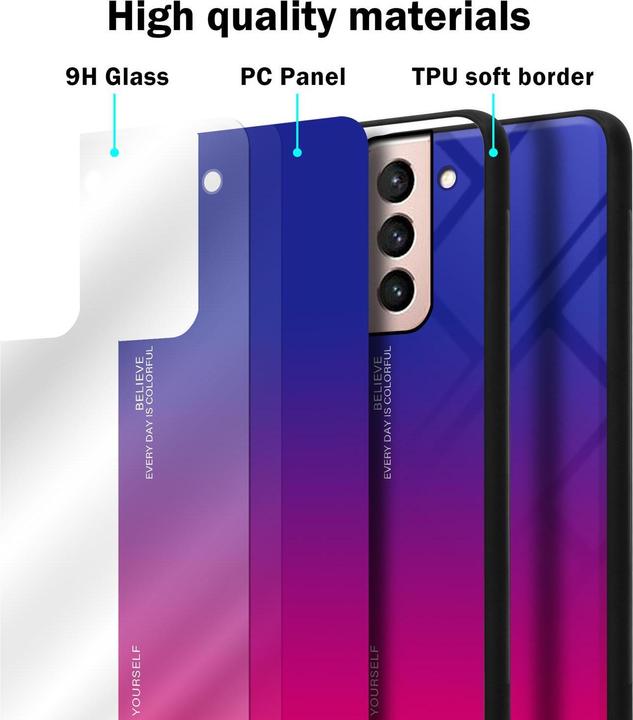 Image du produit Cadorabo Couverture en verre TPU 2 couleurs (Samsung Galaxy S21 5G)