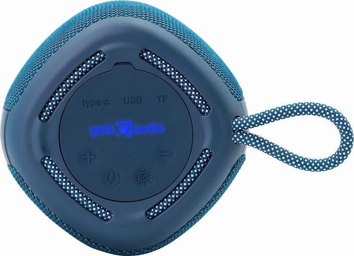Actual product image Gembird Bluetooth LED speaker blue (4 h, Rechargeable battery operated)