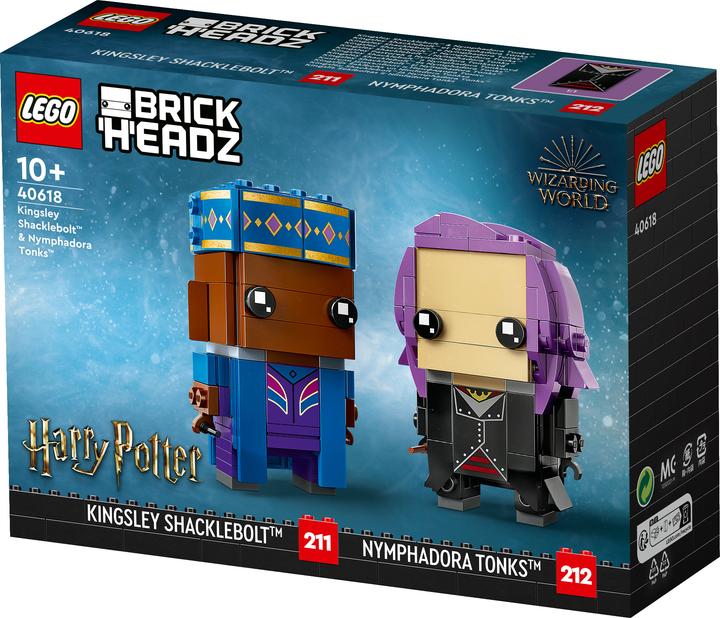 Actual product image LEGO BrickHeadz - Kingsley Shacklebolt & Nymphadora Tonks (40618, LEGO Harry Potter, LEGO Rare Sets)