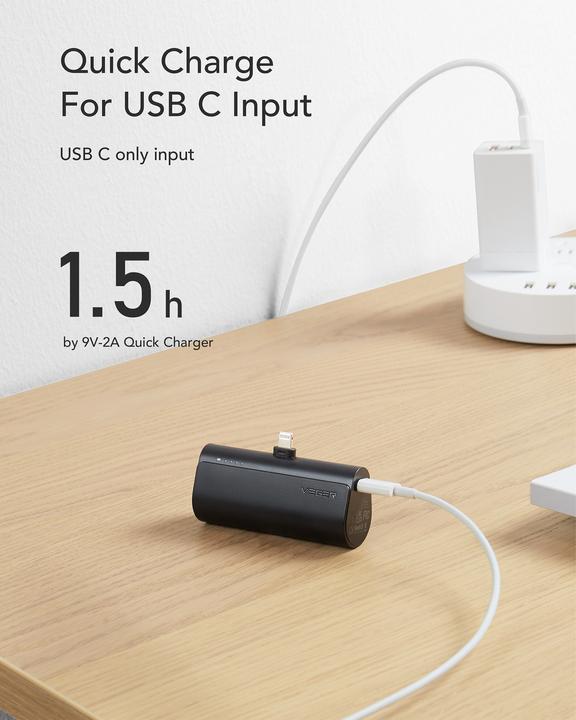 Image du produit Veger Plugon Powerbank Lightning - 5'000mAh (5000 mAh, 20 W, 18.50 Wh)
