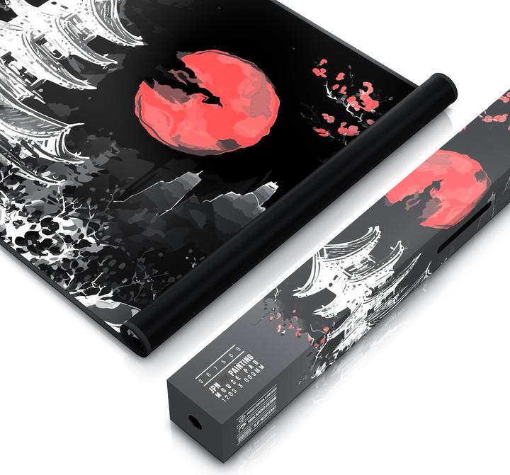 Produktbild Titanwolf Gaming Mauspad, XXXL Speed Mausmatte 1200 x 600 mm, Geschwindigkeit & Präzision, Japan Ink Black (XXL)