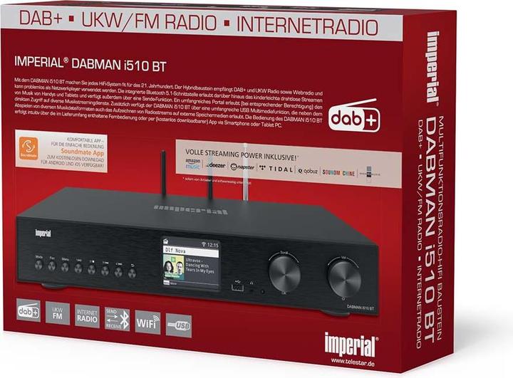 Productafbeelding Imperial DABMAN i510 BT DAB+ / RDS FM Bluetooth 5.1 MP3 WMA HiFi (Internet radio, DAB+, VHF, FM, Bluetooth, WiFi)