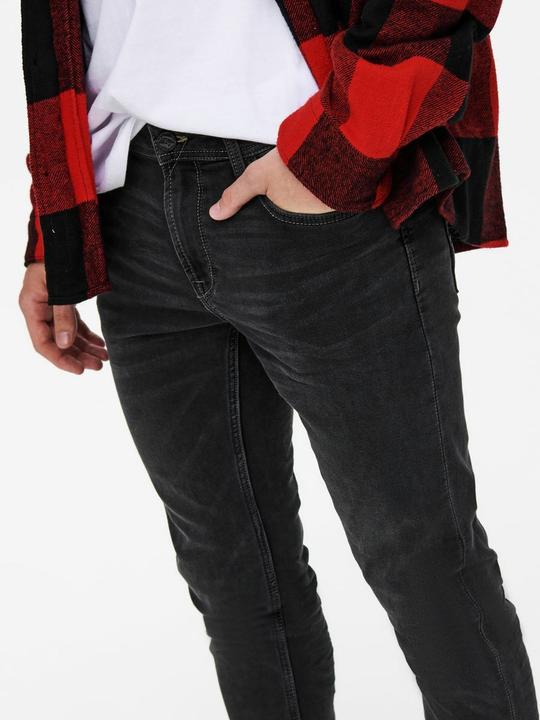 Actual product image Only & Sons ONSLoom Jog Black Slim Fit Jeans (32)